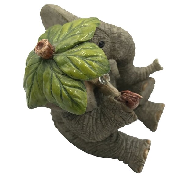 Tuskers Raindrop Elephant Figurine Hand Painted & Crafted Cute Animal Decor 9079 - Picture 3 of 11